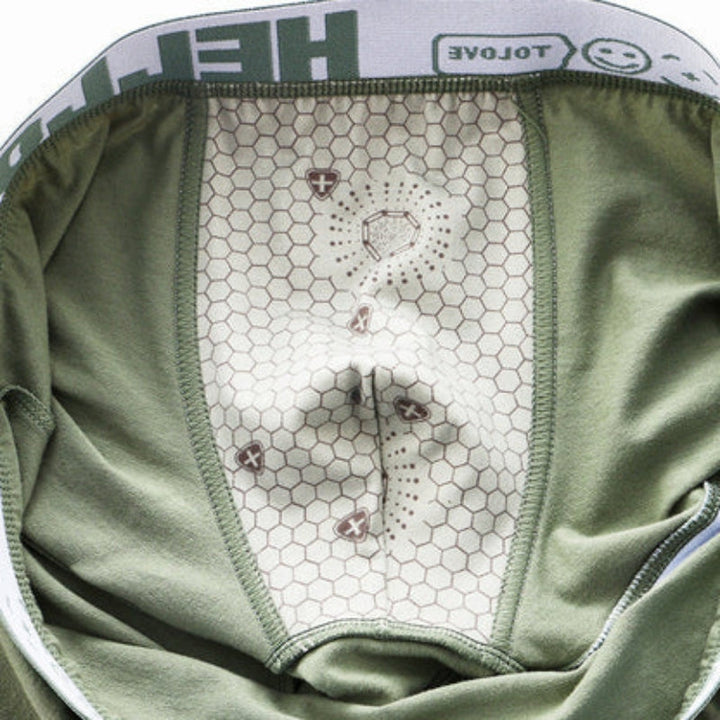 Stylish men's luxe boxer brief 6-pack set. Premium cotton blend underwear for ultimate comfort & everyday wear.