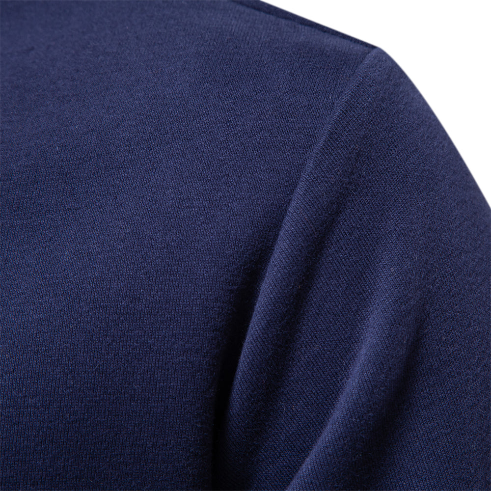 Versatile men's long-sleeve polo sweater, Oliver. Luxury knitwear for autumn & winter essential everyday elegance.
