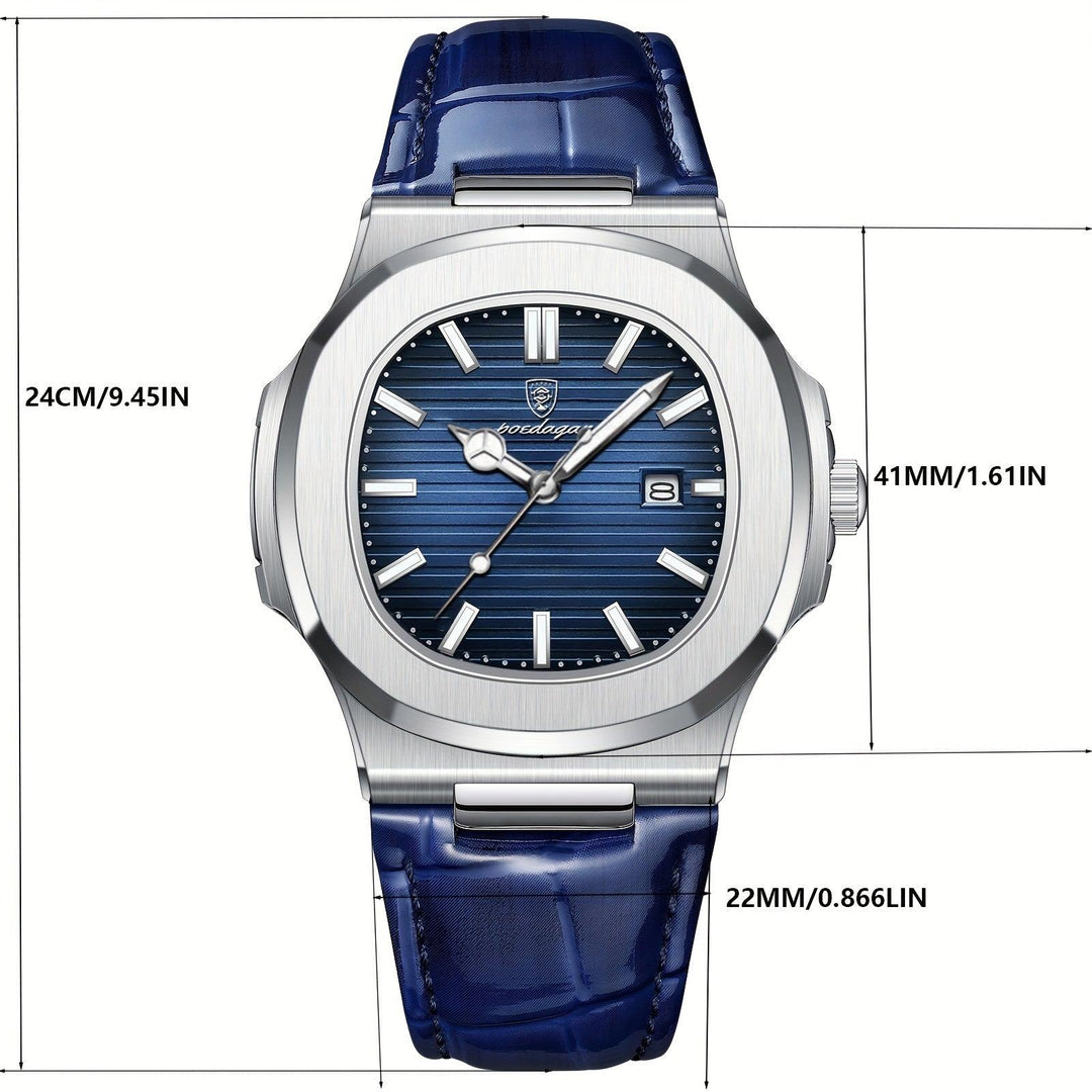 Luxury men's stainless steel sport watch, designed for durability and a modern, sleek appearance.