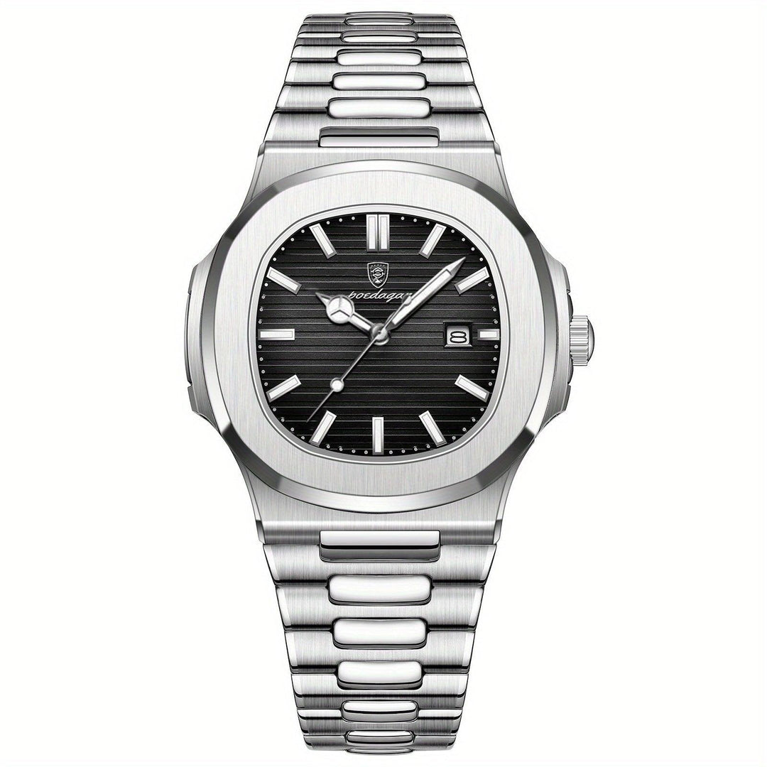 High-quality men's sport watch, stainless steel, quartz movement, water-resistant for daily adventure.