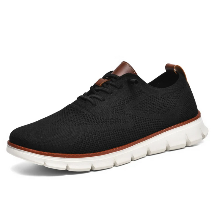 Get foot pain relief with these lightweight men's orthopedic Fly Knit shoes & arch support.