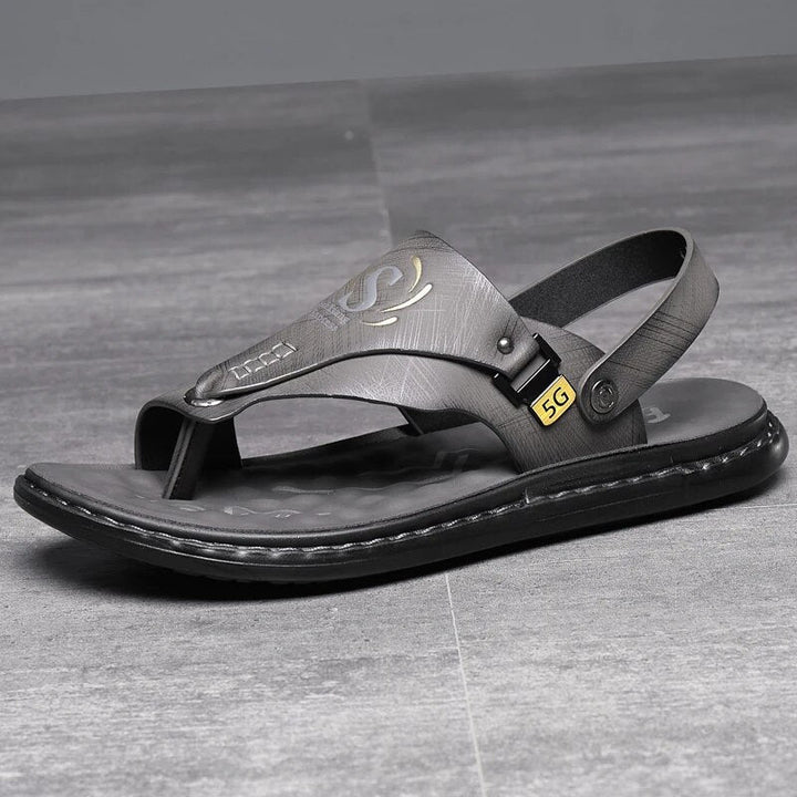 Stylish men's comfort sandals, orthopedic design with arch support for walking and summer footwear.