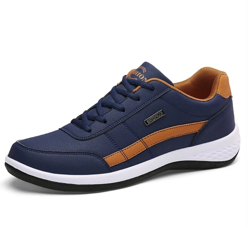 Mens orthopedic sneakers with arch support, cushioning, & lightweight design for pain relief.