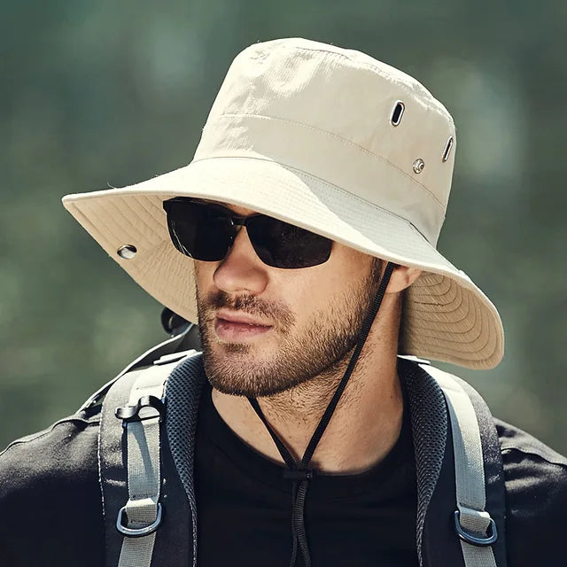 Bram men's summer fishing hat offering strong UV protection, perfect for outdoor activities.