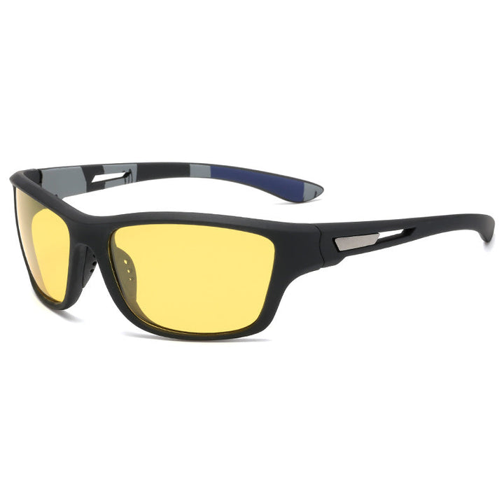 Men's sports eyewear with polarized lenses, offering maximum UV protection for athletes.