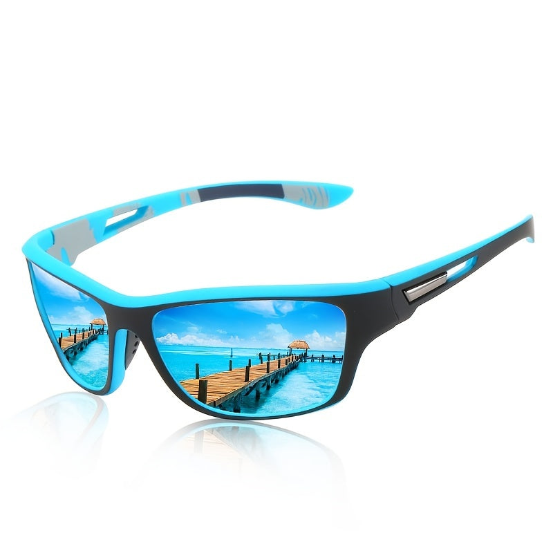 Performance men's polarized sunglasses, essential accessory for active outdoor lifestyles.