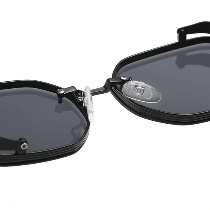High-quality men's UV400 sunglasses, durable steel frame, ensuring optimal eye protection.