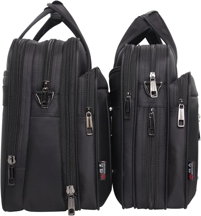 Stylish men's canvas laptop business tote bag with professional design for executive use.