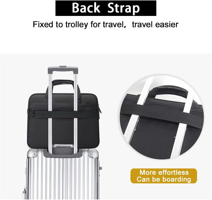 Durable canvas men's laptop briefcase, a reliable professional work bag for business and travel.