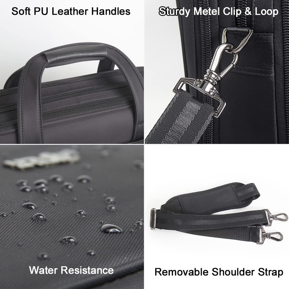 High-quality men's canvas laptop briefcase, a professional business tote for executive commute.