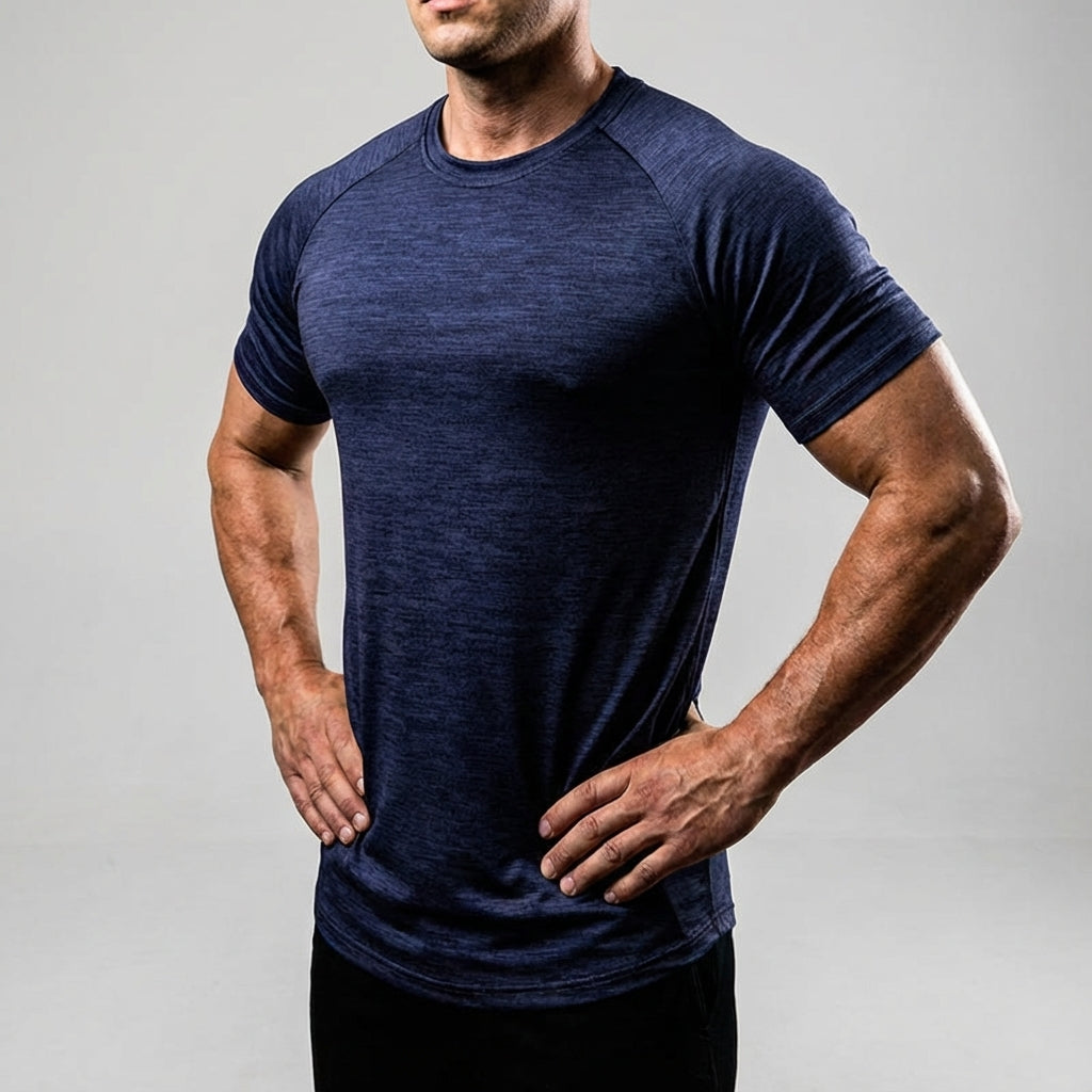 Performance men's T-shirt, quick-dry polyester for athletic training and activewear, Zachary