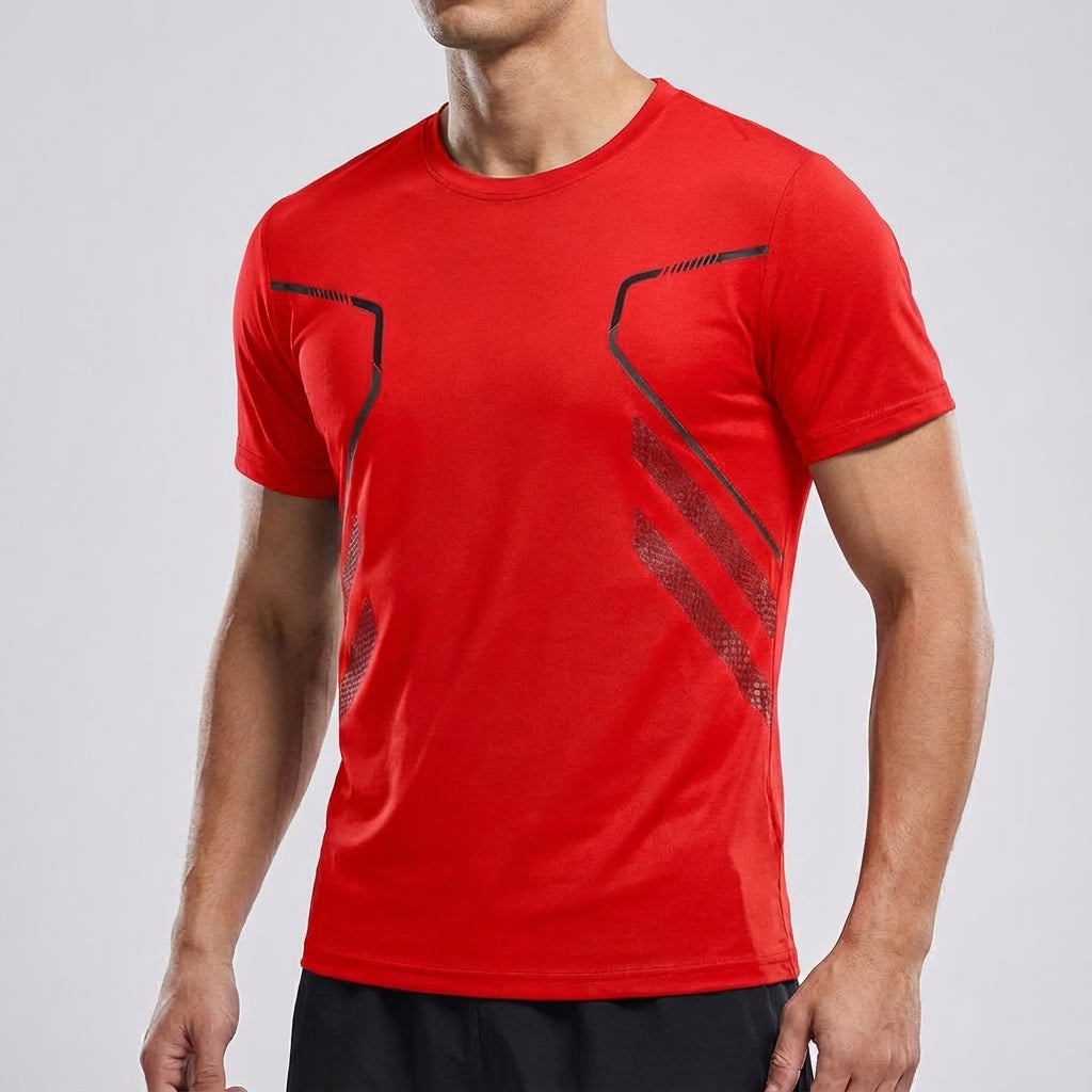 Athletic wear men's printed tee, quick-dry and breathable, perfect for active or casual sport