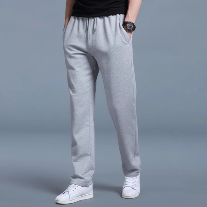Versatile men's relaxed fit joggers in black, suitable for casual pants and loungewear