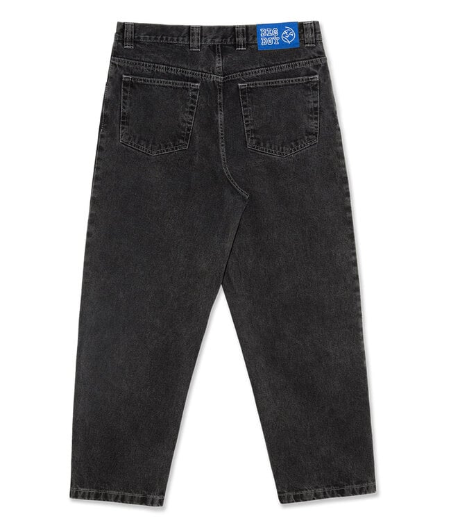 Back view of men's urban skate jeans, highlighting pockets and relaxed fit for casual wear.