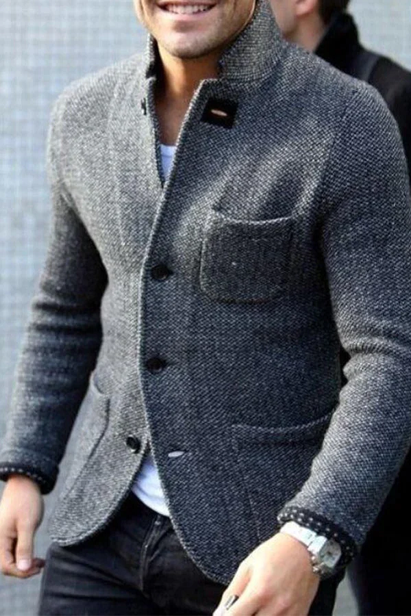 Men's retro knitted cardigan, Jasper style, in a comfortable fabric, perfect for casual layering.