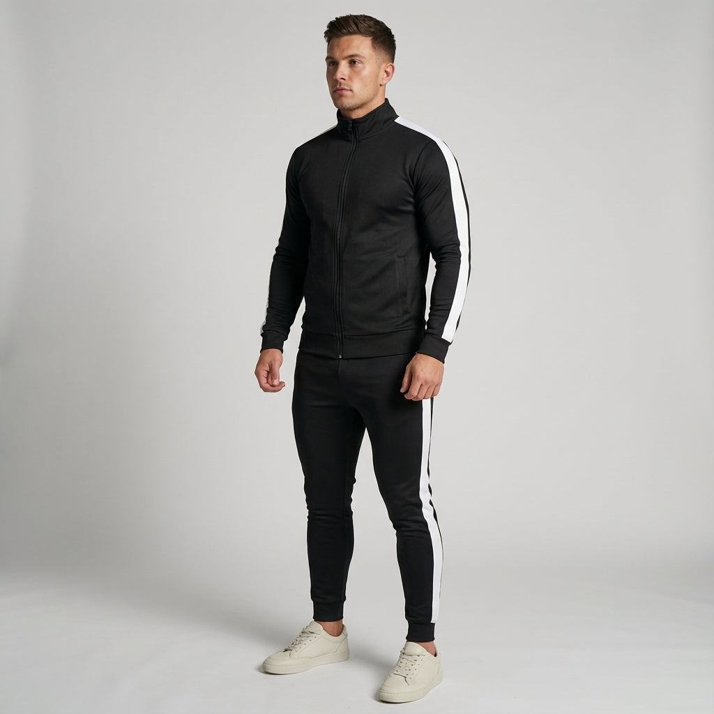 Austin men's retro training suit. Two-piece activewear set, ideal for gym, sports, or casual loungewear.