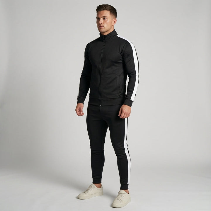 Austin men's retro training suit. Two-piece activewear set, ideal for gym, sports, or casual loungewear.
