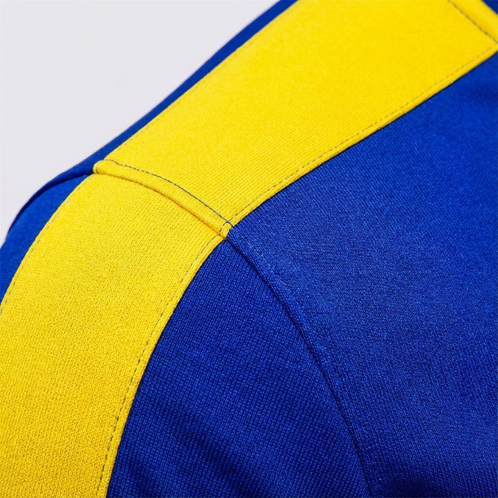 Men's dynamic retro tracksuit in polyester. Two-piece activewear set for training, gym, & sportswear.