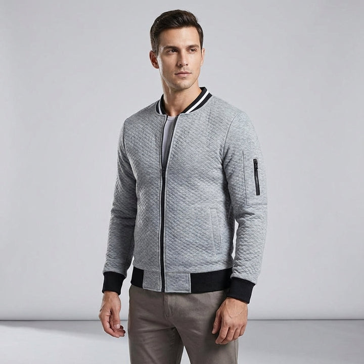 Men's casual jacket, slim fit outerwear with arm zipper, perfect for everyday