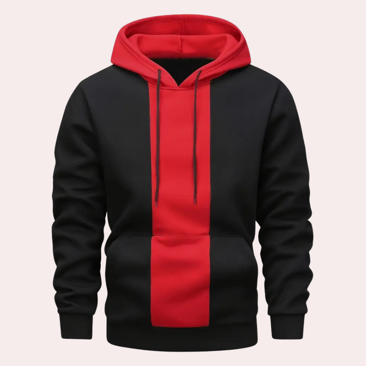 Versatile Men's Rowan black hoodie, offering ultimate comfort and style. Perfect casual top for a relaxed everyday look.
