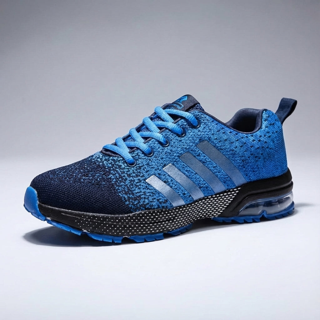 Close-up of Rudy men's running shoes, cushioned for comfort, ideal for sporty activities