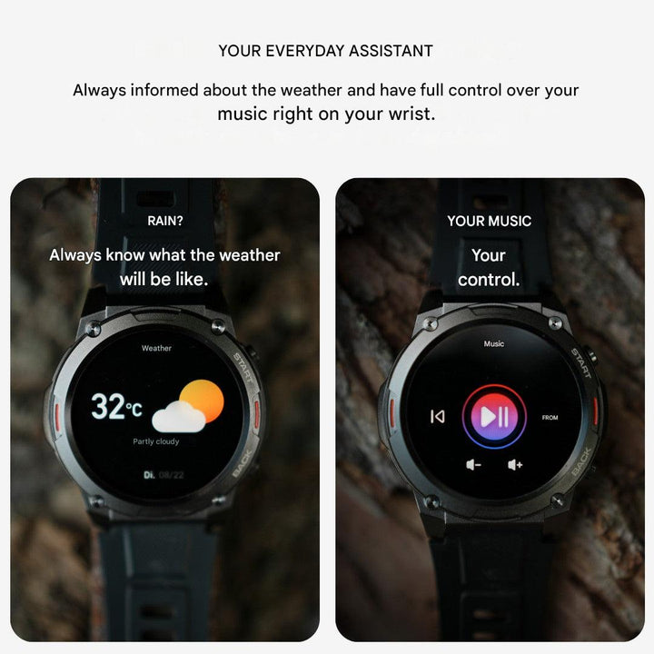 Gear up with this rugged men's outdoor smartwatch, waterproof & fitness ready.