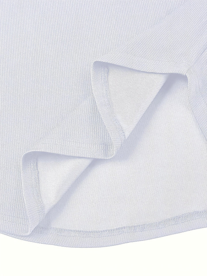 Fashionable men's deep V-neck t-shirt with a soft textured feel, slim fit design