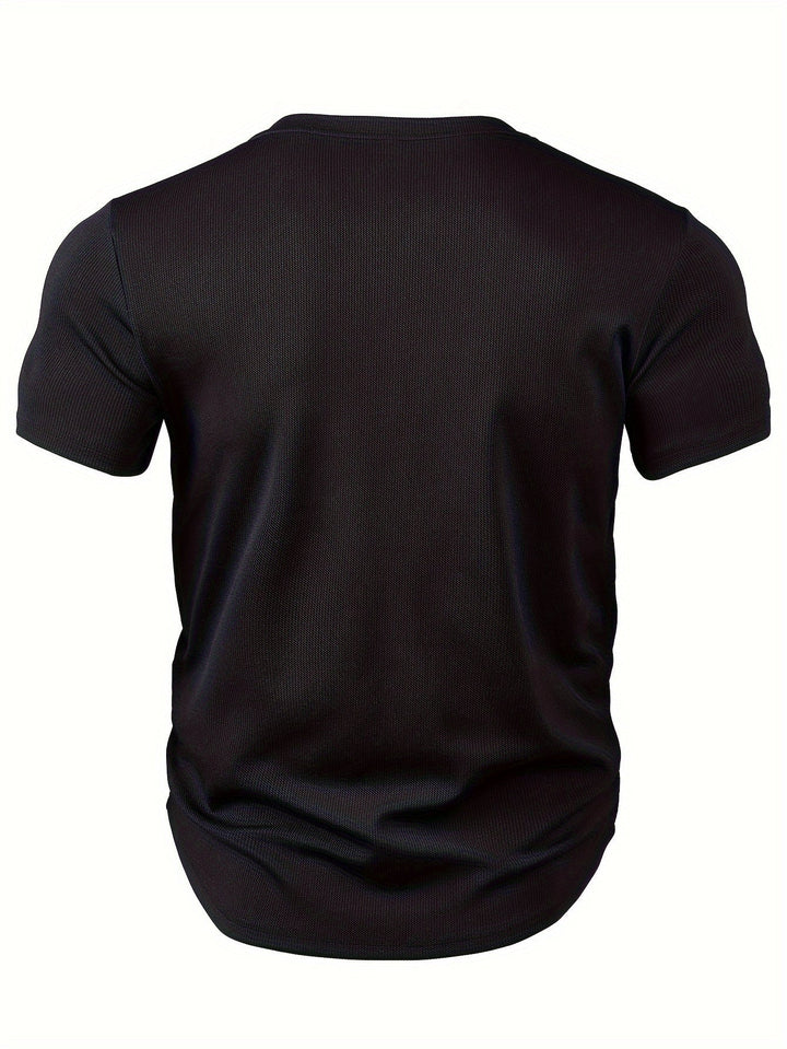 Rafael casual men's deep V-neck t-shirt, featuring a contemporary textured design