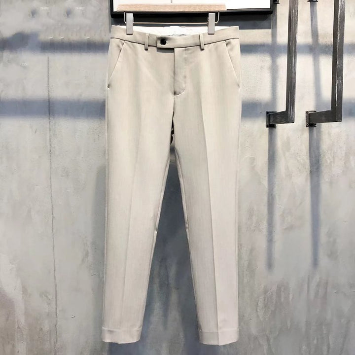 Fashionable men's slim fit stretch pants, engineered for comfort, style, and a perfect fit.