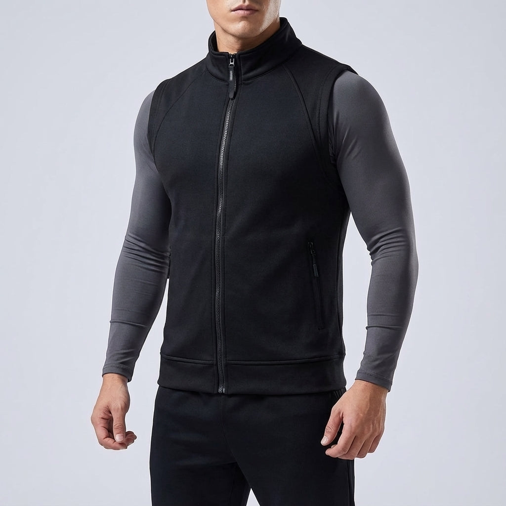 Lightweight men's gilet, Adam sporty padded vest with cozy fleece lining for ultimate comfort.