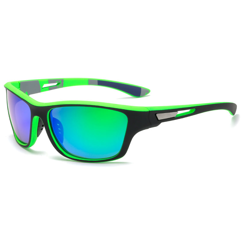 Durable men's sport sunglasses with polarized UV400 lenses, great for any outdoor adventure.