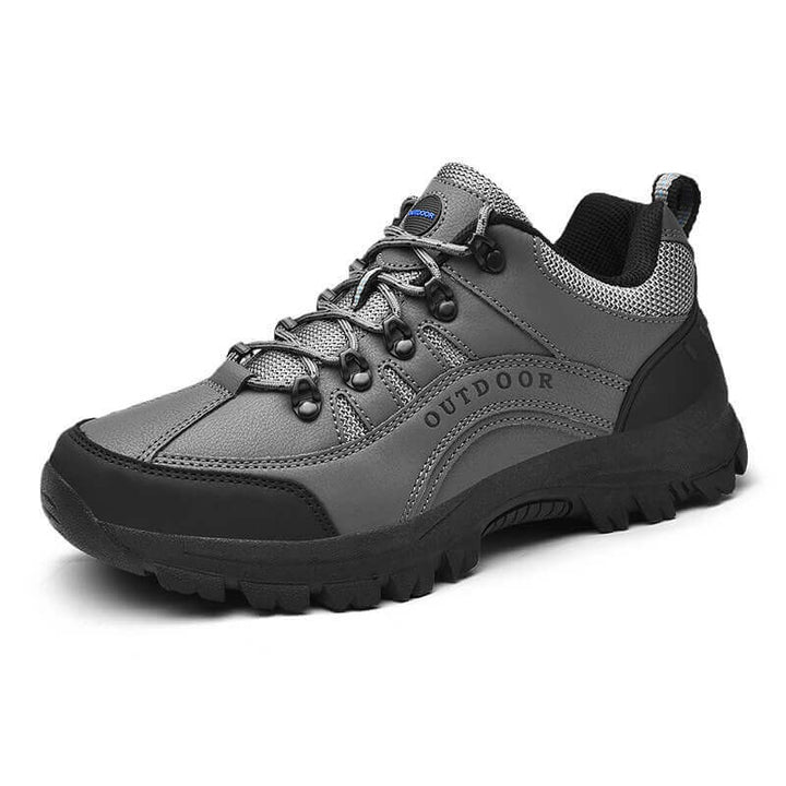 Side view: StrideEase men's walking shoes. Durable sole, breathable upper for everyday wear, foot pain relief.