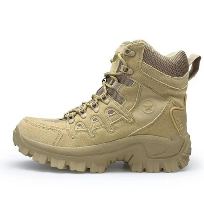 Men's durable waterproof hiking boots, ideal for trekking, trails, and outdoor adventure. Essential sturdy footwear.