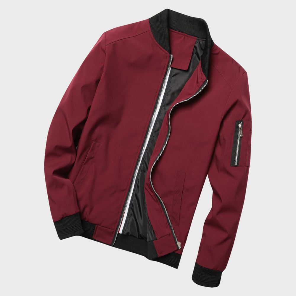 Everyday men's bomber jacket, available in multiple colors, stylish & versatile outerwear.