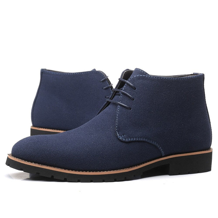 Versatile men's casual ankle boots. Stylish slip-on footwear for effortless spring comfort and men's fashion.