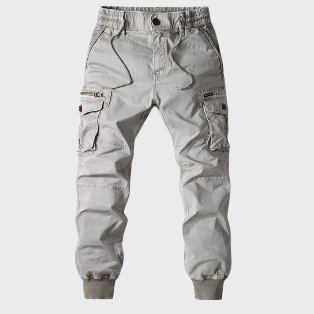Versatile men's cargo joggers, great for casual, active, or streetwear fashion.