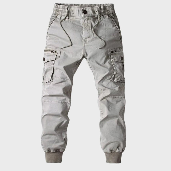 Versatile men's cargo joggers, great for casual, active, or streetwear fashion.