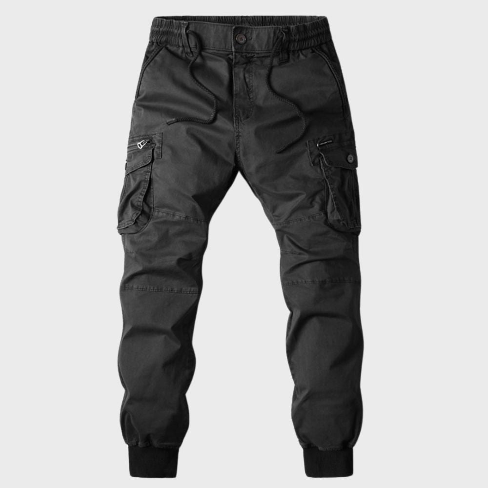 Ultra-comfortable men's cargo joggers, perfect for all-day wear & relaxed style.