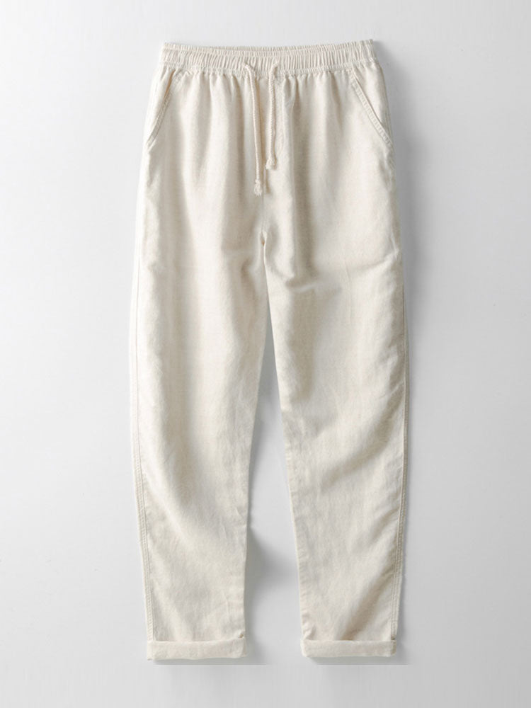Versatile men's linen shirt and trousers matching set, ideal for various casual occasions.