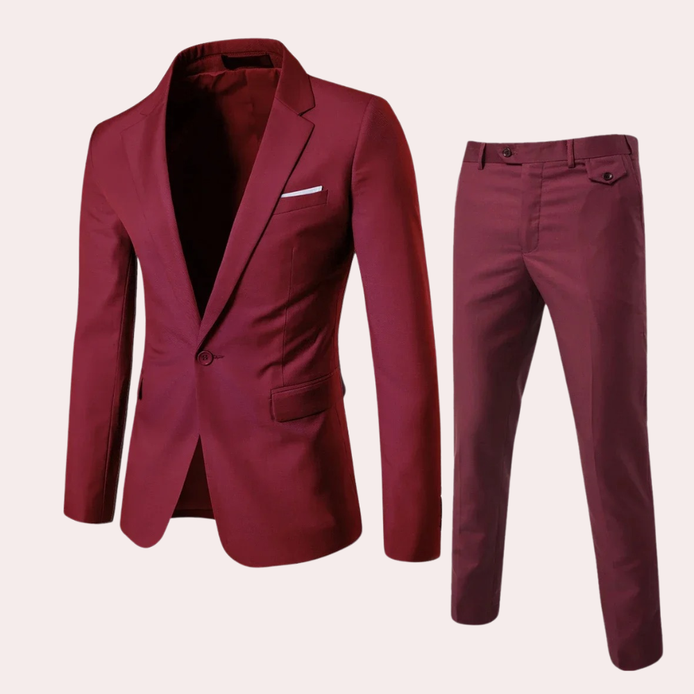 Sophisticated men's slim fit suit, blending comfort and style. Excellent for business, formal, or special events.