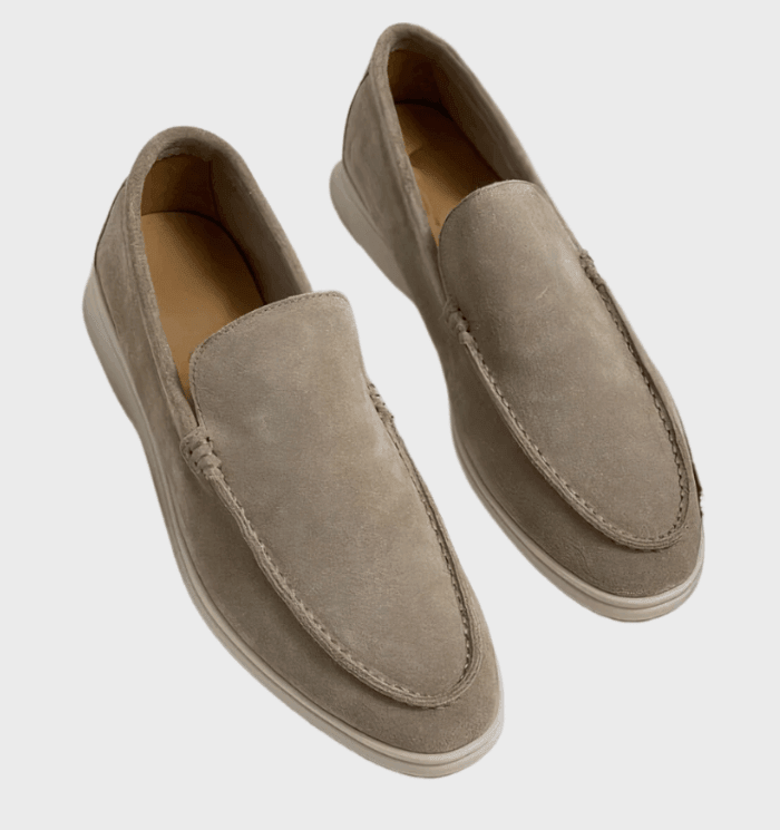Fashionable men's suede loafers. Milo slip-on shoes with a sleek design for ultimate comfort.