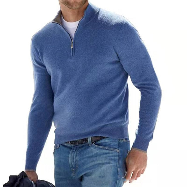 Stylish men's V-neck sweater, a versatile pullover for modern fashion. Great for casual outfits or office comfort.