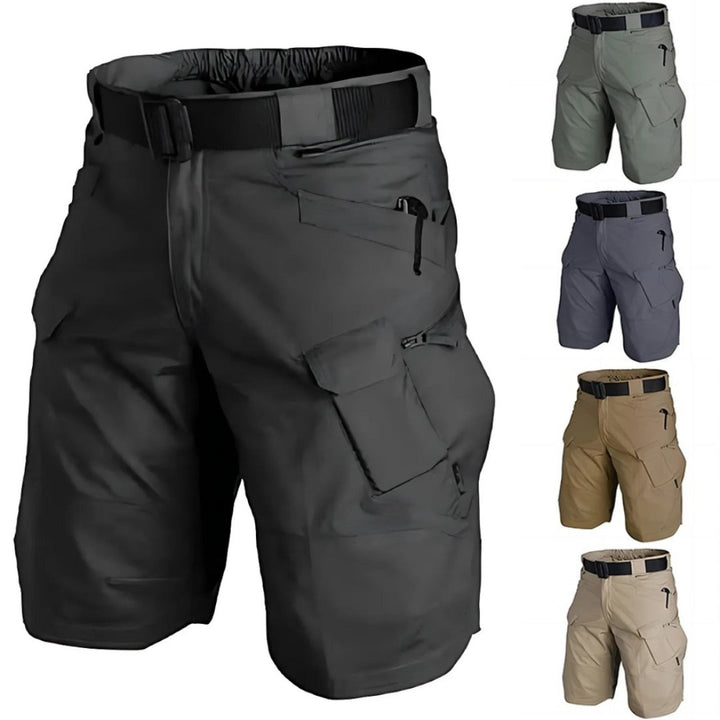 Taro men's cargo shorts with 7 pockets & free belt. Perfect for outdoor, tactical, and casual summer wear.