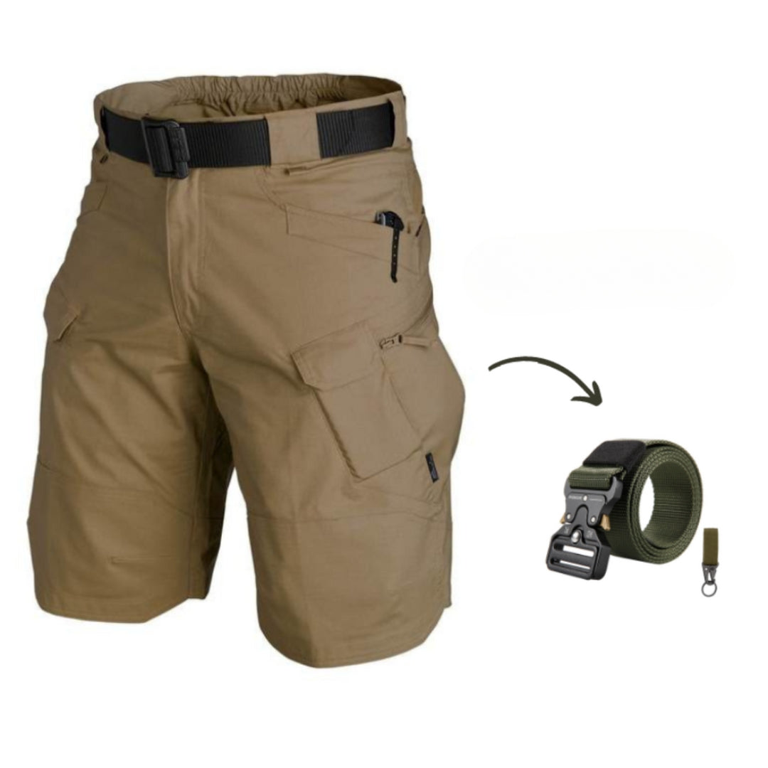 Men's Taro cargo shorts. Ultimate utility with 7 pockets, a free belt, perfect for hiking, summer & casual wear.