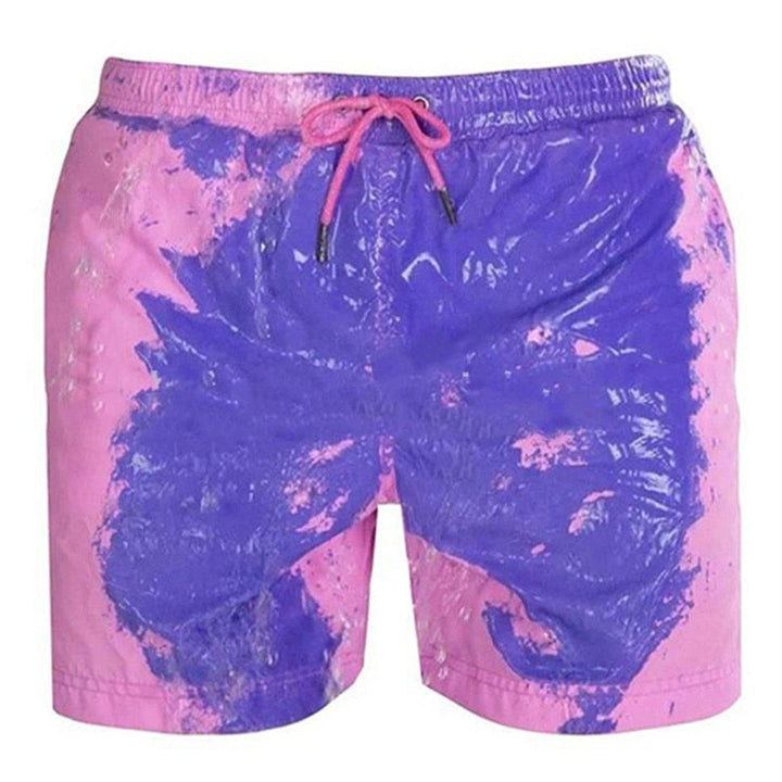 Summer highlight 2025: mens color-changing thermal swim shorts, vivid and dynamic