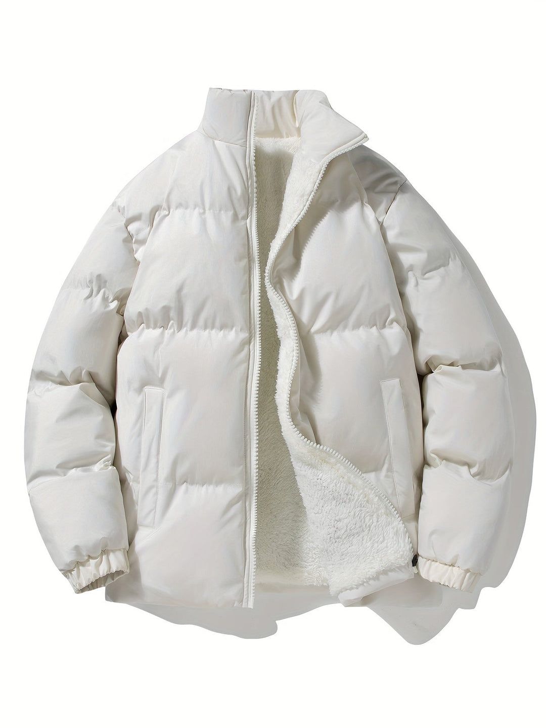 Derek men's fleece-lined thermal quilted winter jacket, perfect for outdoor activities.
