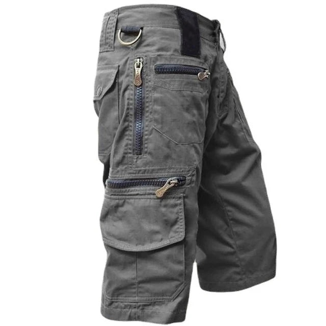 Versatile TrailTrek men's travel cargo shorts. Comfortable, quick-dry, and stylish for casual summer wear.