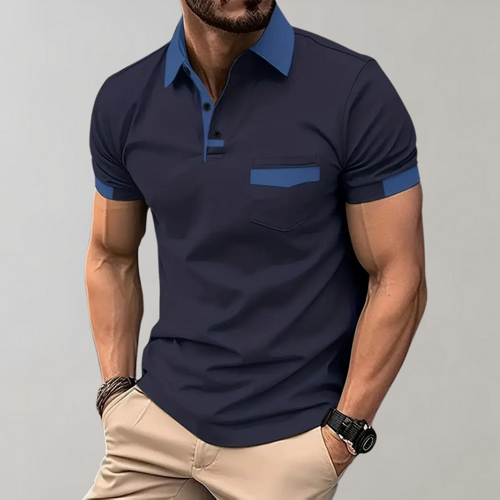 Men's trendy casual Leo polo shirt, short sleeve, perfect for everyday stylish wear.