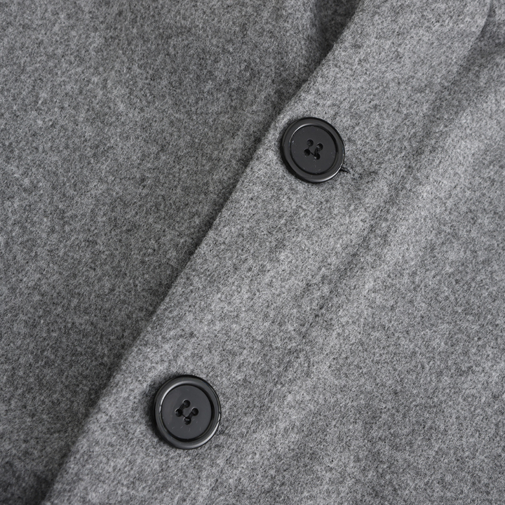 Classic style men's fall & winter coat. Trendy long sleeve jacket for versatile casual & formal wear.