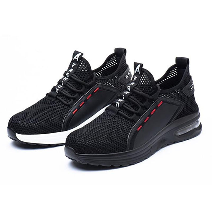 Essential men's protective footwear: ultralight steel toe safety work shoes for hazardous jobs.